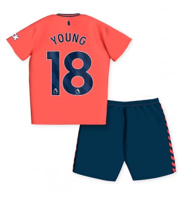 Everton Ashley Young #18 Koszulka Wyjazdowych Dziecięca 2023-24 Krótki Rękaw (+ Krótkie spodenki)